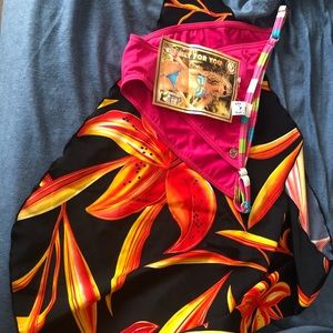 Bottom of a swimming suit and a wrap around hips